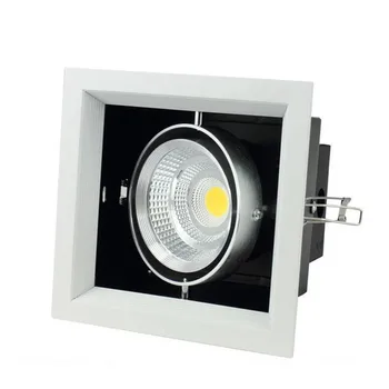 Fabrica de Vânzare Fierbinte Estompat 15W Alb Cald Alb Rece Patrat LED Downlight Led COB de Fasole Oală Lampa de Risc lampa Lampa de Grila AC220V