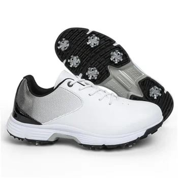 Pantofi de Golf pentru Femei Pantofi de Sport Albi Impermeabil anti-alunecare Pantofi de Formare Bărbați Activ Unghii Tălpi Respirabil Adidași B50073
