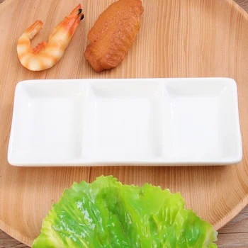 Sos Tava Placa De Feluri De Mâncare Farfurie De Servire Scufundare Aperitiv Împărțit De Soia Cu Vas Ceramic De Sushi Condimente Dreptunghiulară Condiment Boluri Mini