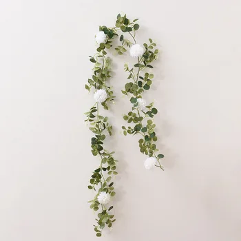 Mătase Artificială De Flori Rattan Agățat De Perete Crizantema De Viță De Vie De Simulare Planta Verde Pentru Nunta Garden Home Decor