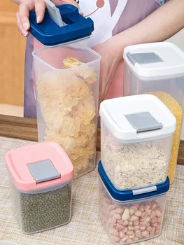 Cereale nuca taitei multicereale bucătărie de păstrare a alimentelor proaspete borcan frigider, cutie de depozitare din plastic transparent, cutii sigilate