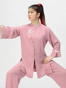 Verii Tai Chi Haine Wushu Îmbrăcăminte Kung Fu Rochie De Arte Martiale Uniformă Stil Chinezesc Mâneci Scurte Respirabil 2022 Stil Nou