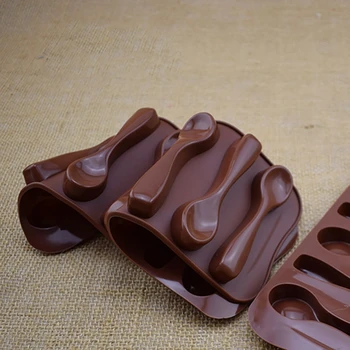 Ciocolata Mucegai Creativ 6-Cavitate Scoop în Formă de Mucegai Silicon Non-Stick de Bomboane Mucegai Coaceți Cookie Mucegai DIY Instrument de Copt